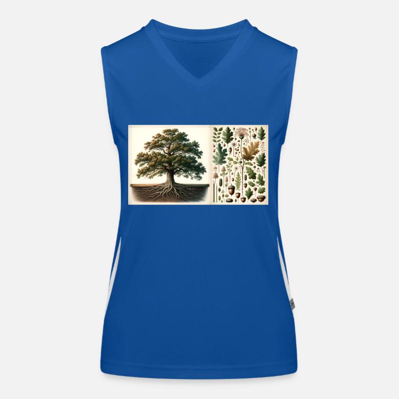 Oak Tree Botanical Women's Functional Contrast Tank Top