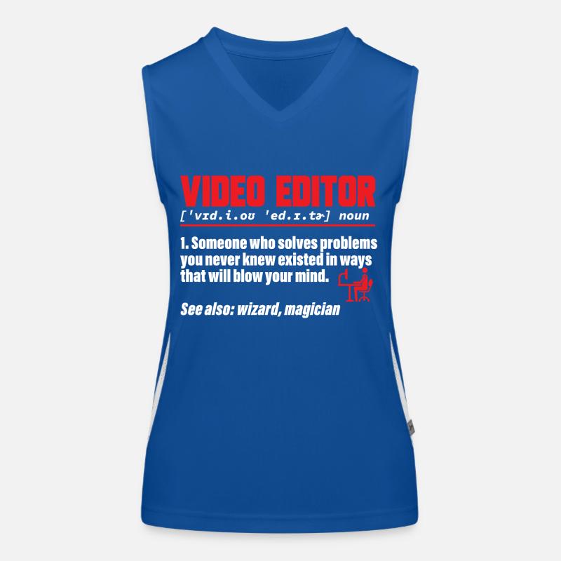 Monteur vidéo Cinéaste Vidéaste Débardeur respirant contrasté Femme