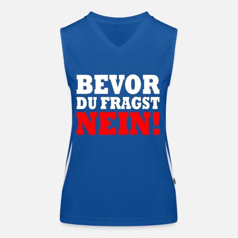 Bevor du fragst nein Funktionelles Kontrast-Tank Top für Frauen