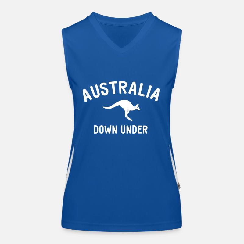 Australia - Down Under - Australien - Känguru Funktionelles Kontrast-Tank Top für Frauen
