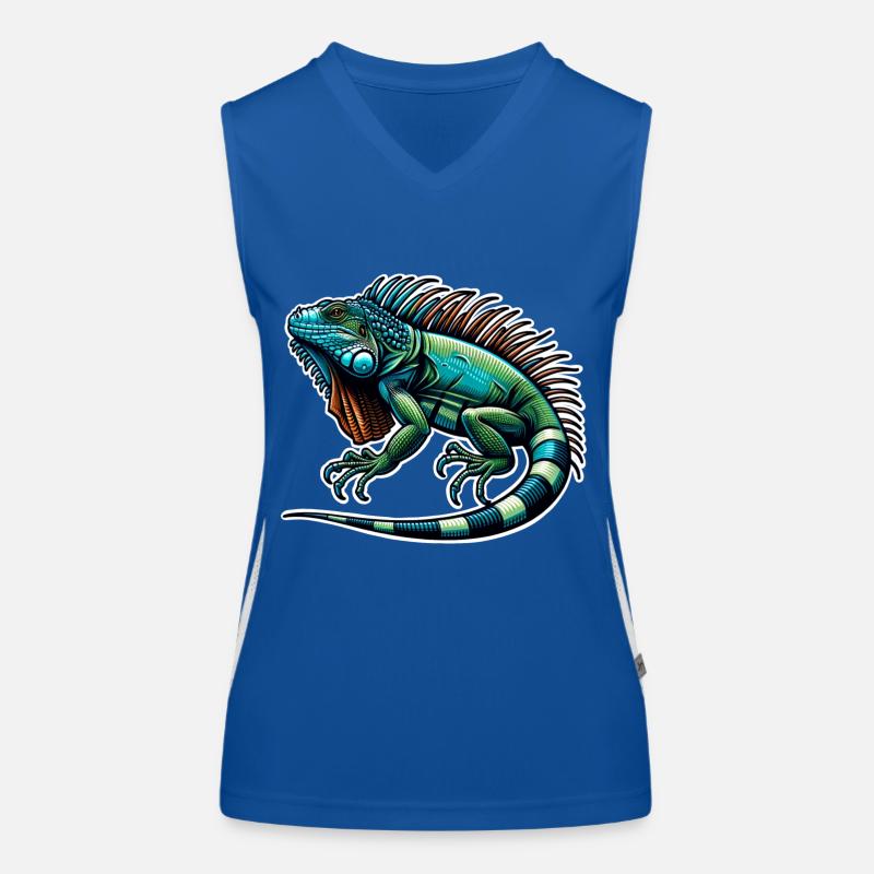 Leguan Funktionelles Kontrast-Tank Top für Frauen