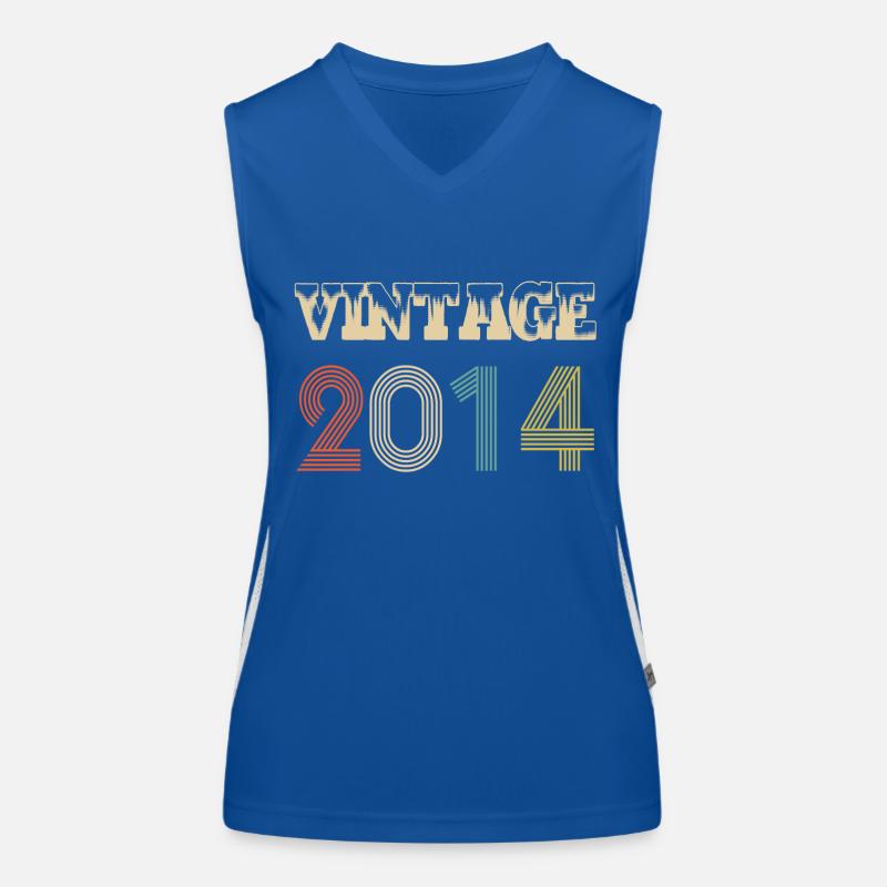 2014 Vintage Retro Geburtstag - Original Funktionelles Kontrast-Tank Top für Frauen