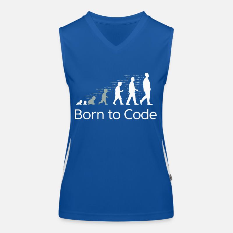 GEBOREN FÜR DEN CODE Funktionelles Kontrast-Tank Top für Frauen
