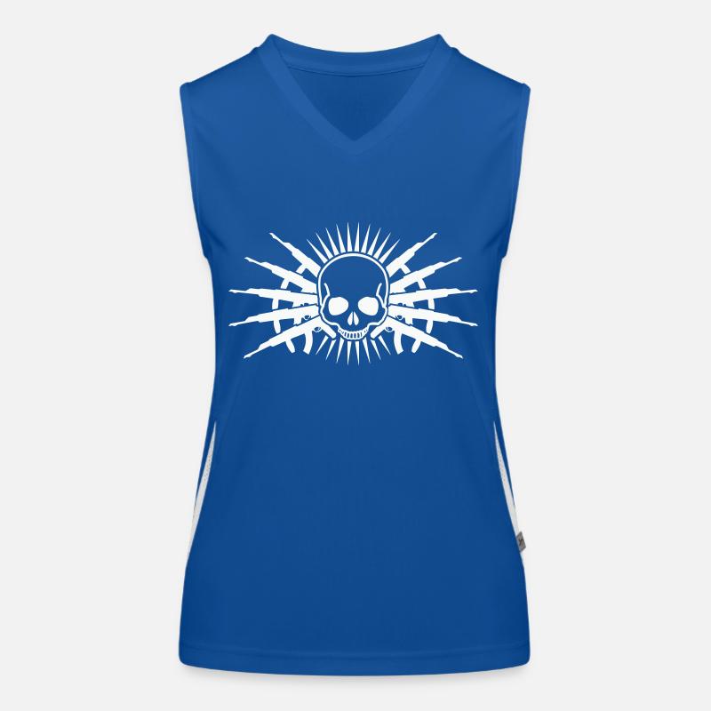 skull guns Funktionelles Kontrast-Tank Top für Frauen