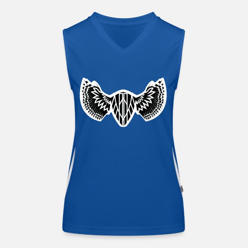 The Mystical Winged Ancient Shield Women's Functional Contrast Tank Top