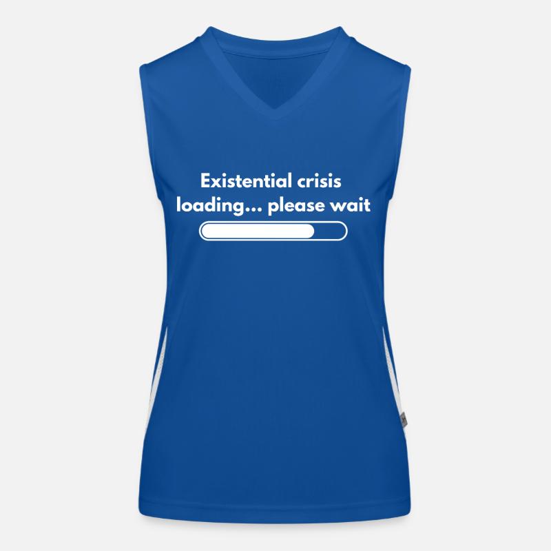 Crise existentielle Loading Please Wait Chemise Débardeur respirant contrasté Femme