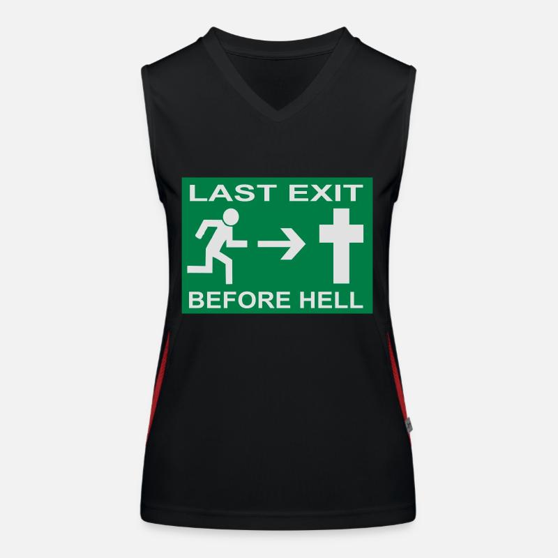 Last Exit... Funktionelles Kontrast-Tank Top für Frauen