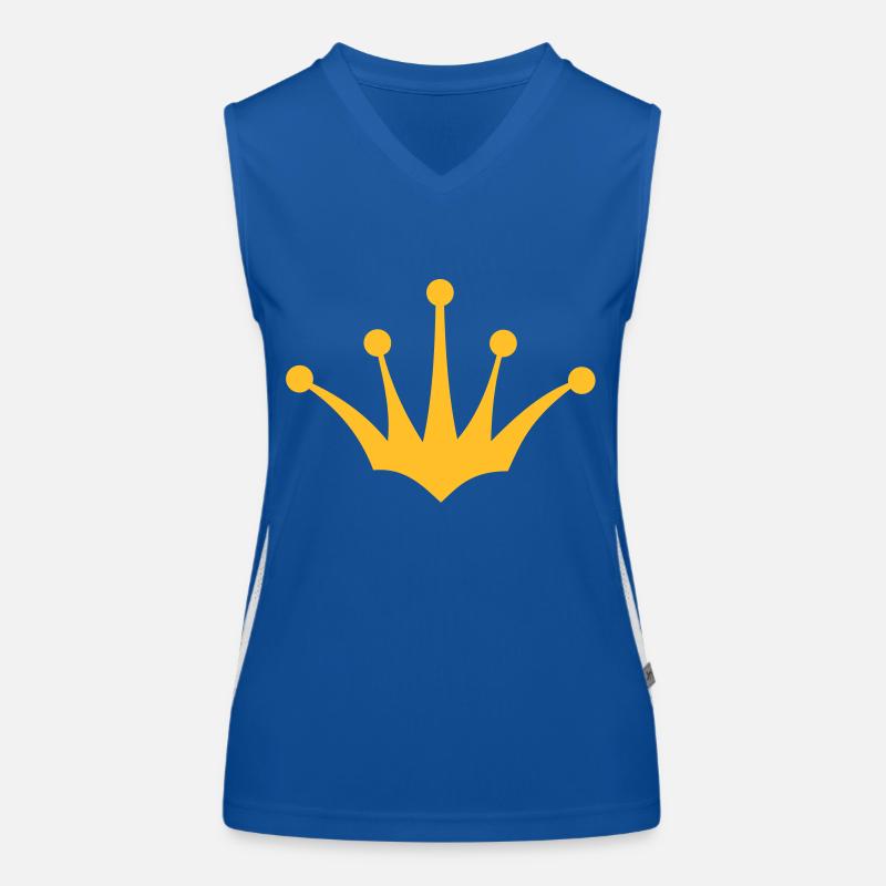 king or queen crown 4 1c Women's Functional Contrast Tank Top