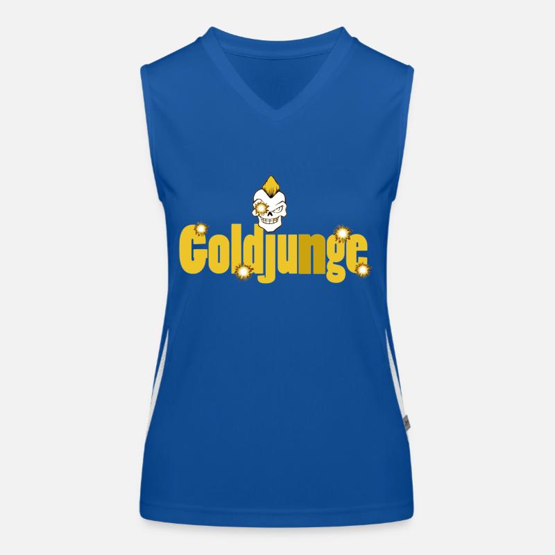 gold young Women's Functional Contrast Tank Top