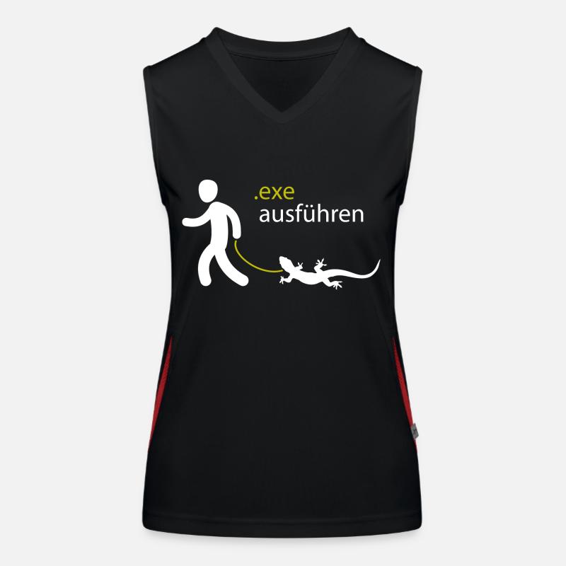 .exe ausführen ADMIN Funktionelles Kontrast-Tank Top für Frauen