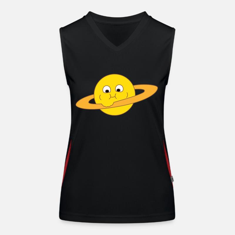 Dicker Saturn Funktionelles Kontrast-Tank Top für Frauen
