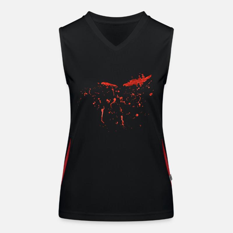 Blutspritzer Funktionelles Kontrast-Tank Top für Frauen