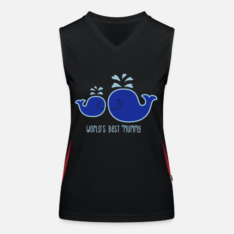 Wal - Mama - Kind - Fisch - worlds best mummy - 2C Funktionelles Kontrast-Tank Top für Frauen