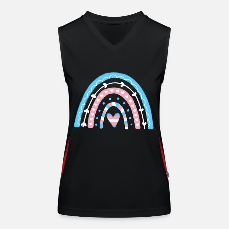 Transgender Pride Boho-Regenbogen Funktionelles Kontrast-Tank Top für Frauen