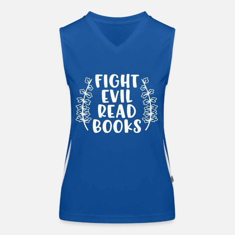 Buch Reader Sweatshirt Kampf Böse Lesen Bücher Bookw Funktionelles Kontrast-Tank Top für Frauen