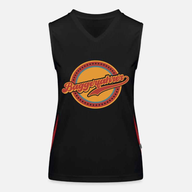 Baggerfahrer Baggerführer Bagger Beruf Vintage Funktionelles Kontrast-Tank Top für Frauen