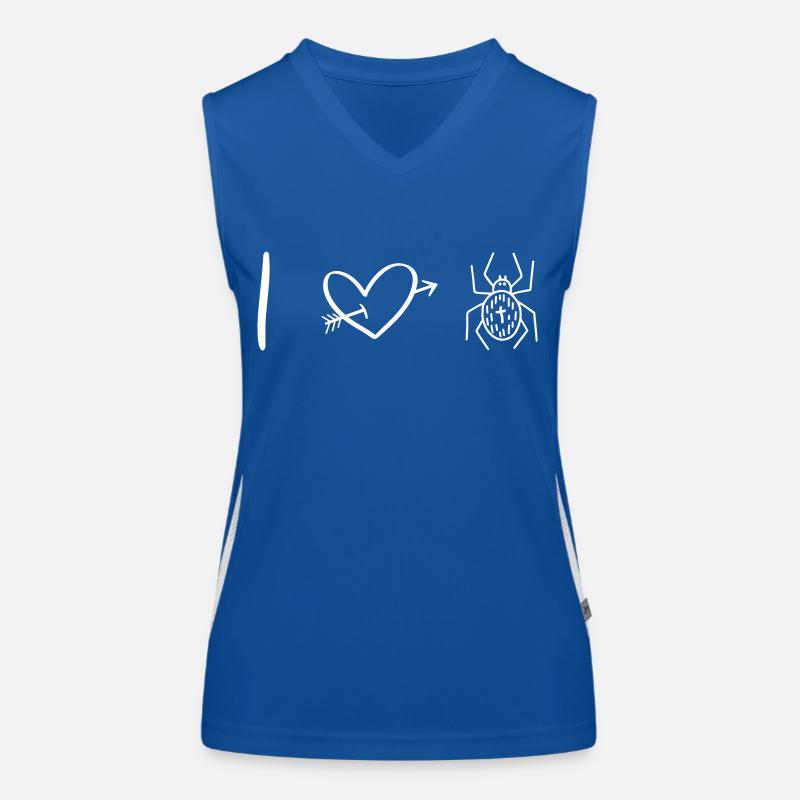 spider i love spiders arachnoid spider web Women's Functional Contrast Tank Top
