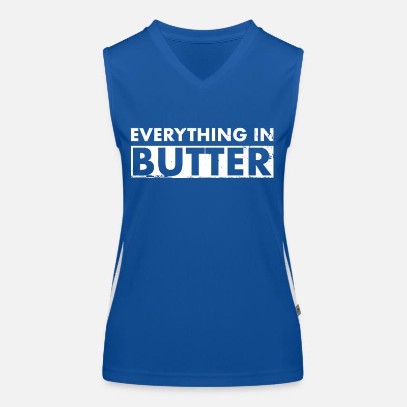 Everything In Butter Denglisch Funktionelles Kontrast-Tank Top für Frauen