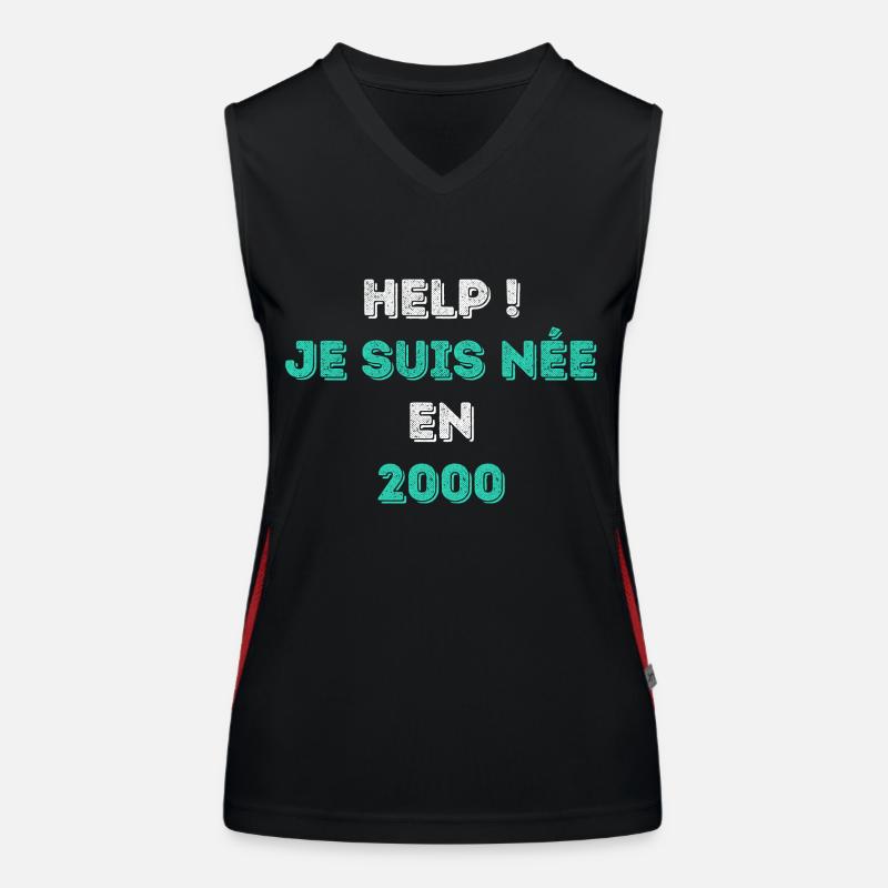 Jahrgang 2000 - Sonderedition - Schlichtes Design Funktionelles Kontrast-Tank Top für Frauen