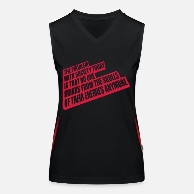 drinks from enemies skulls Women's Functional Contrast Tank Top