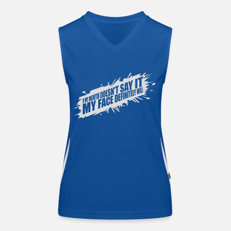 my face definitely will Funktionelles Kontrast-Tank Top für Frauen