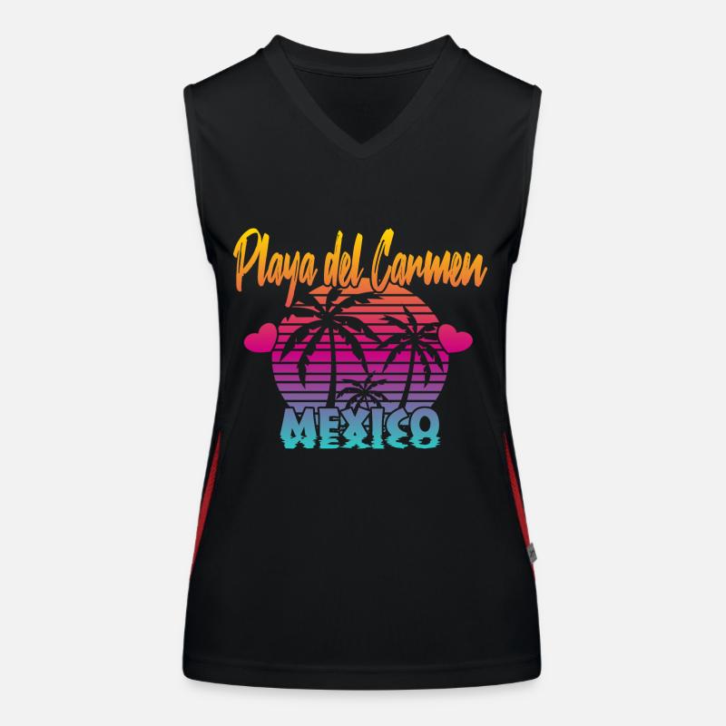 Playa Del Carmen Mexico Women's Functional Contrast Tank Top