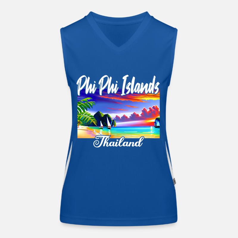 Phi Phi Island Thailand Funktionelles Kontrast-Tank Top für Frauen