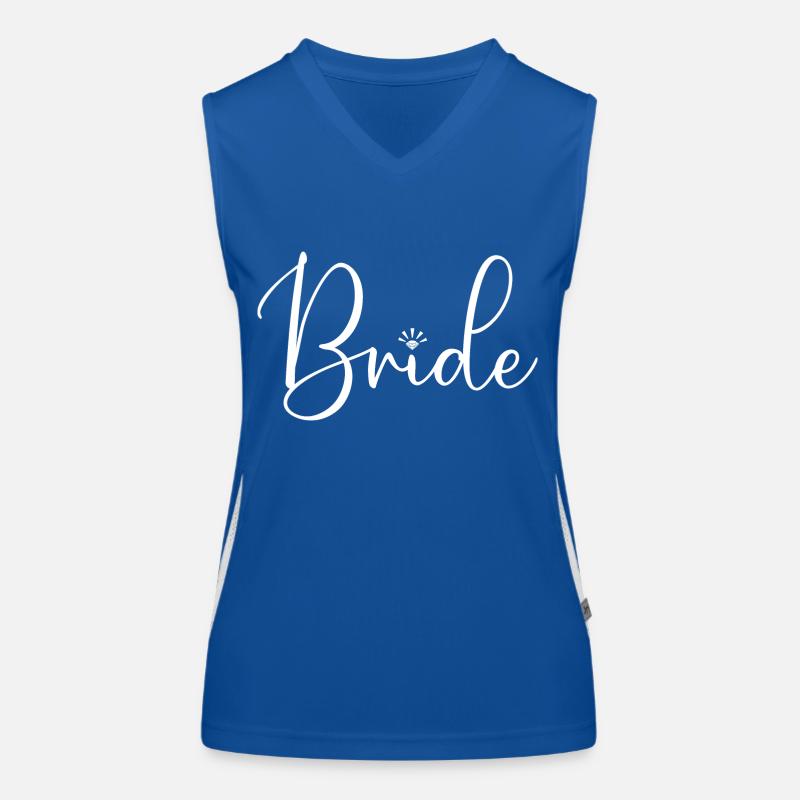 Bride Matching Engagement Bridal Shower Wedding Women's Functional Contrast Tank Top