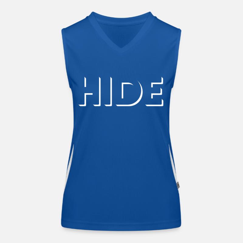 HIDE, blanc fantastique effet d’espace vide! Débardeur respirant contrasté Femme