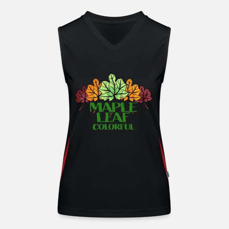 Maple Leaf coloré Débardeur respirant contrasté Femme