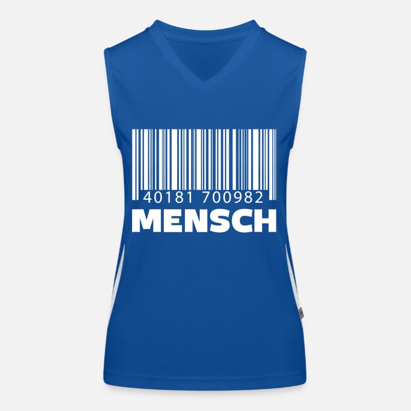 Barcode Mensch Funktionelles Kontrast-Tank Top für Frauen