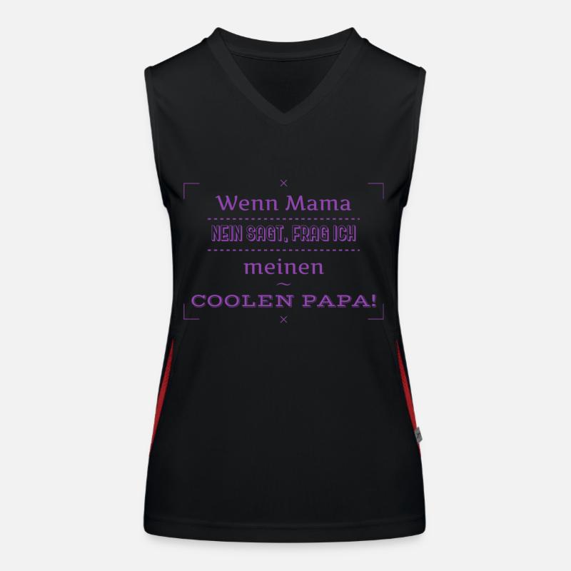 lustige sprüche cooler papa Funktionelles Kontrast-Tank Top für Frauen