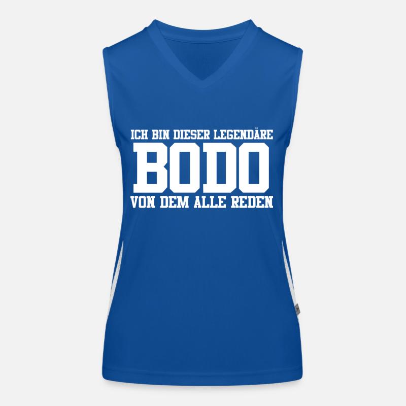 Bodo Name Design Funktionelles Kontrast-Tank Top für Frauen