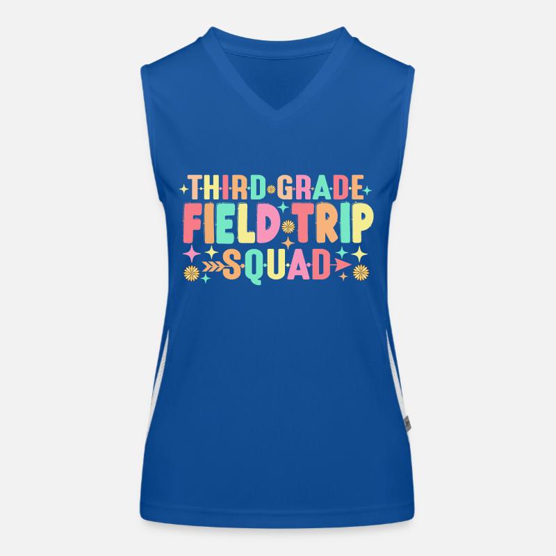 Lehrerschüler Dritte 3. Klasse Exkursionstruppe Funktionelles Kontrast-Tank Top für Frauen