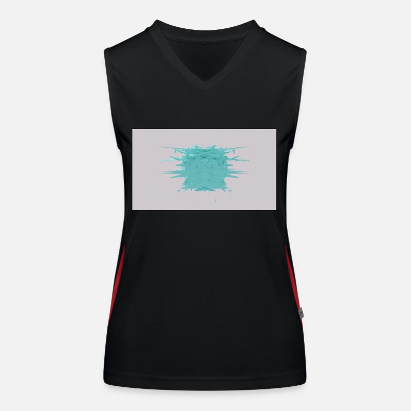 Shard Cube - Women's Functional Contrast Tank Top - black/red