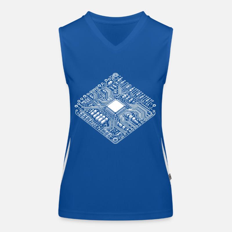Anatomische CPU & Platine - Coole Informatiker Funktionelles Kontrast-Tank Top für Frauen