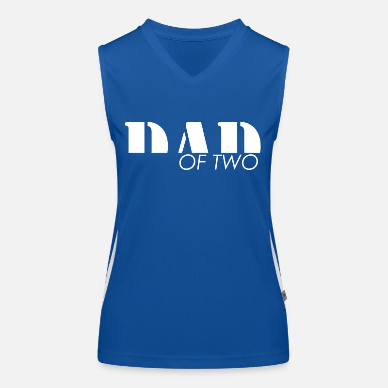 Vater von zwei Kindern - Papa Funktionelles Kontrast-Tank Top für Frauen