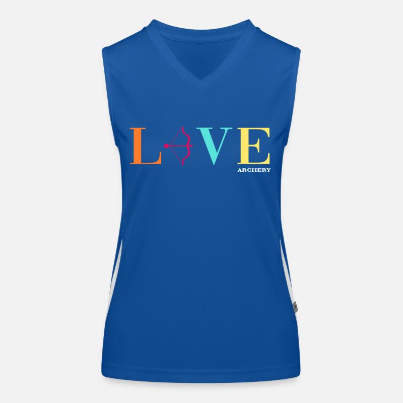 Bogenschütze Bogenparcour Zielscheibe "archery" Funktionelles Kontrast-Tank Top für Frauen