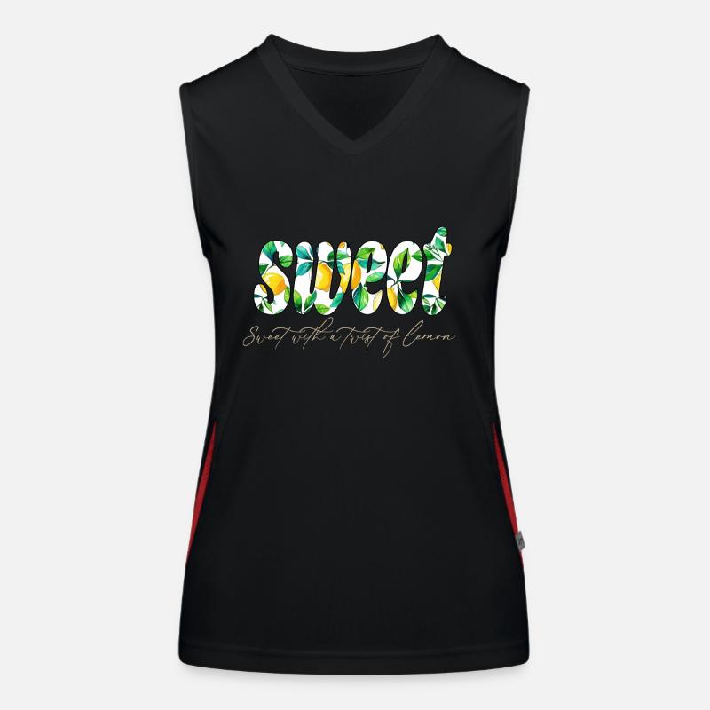 Citron doux Débardeur respirant contrasté Femme