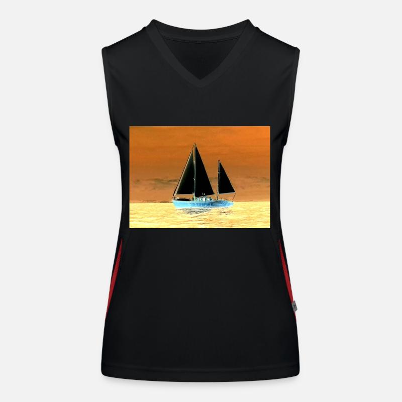 Ho bateau Débardeur respirant contrasté Femme