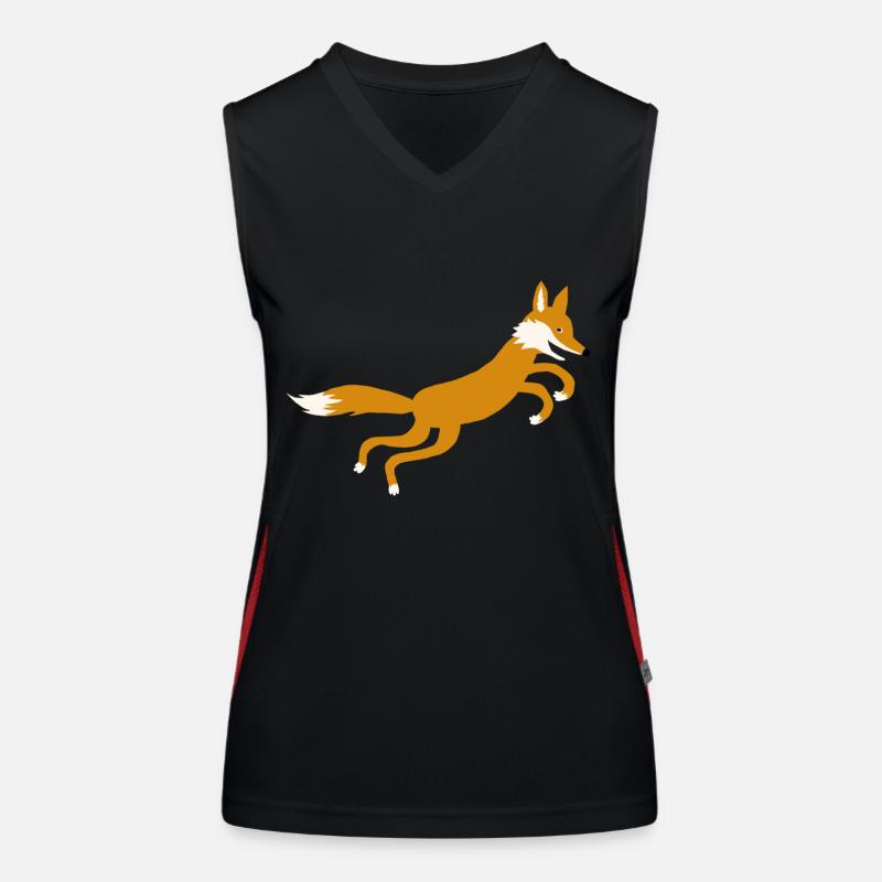 Fuchs springt Funktionelles Kontrast-Tank Top für Frauen
