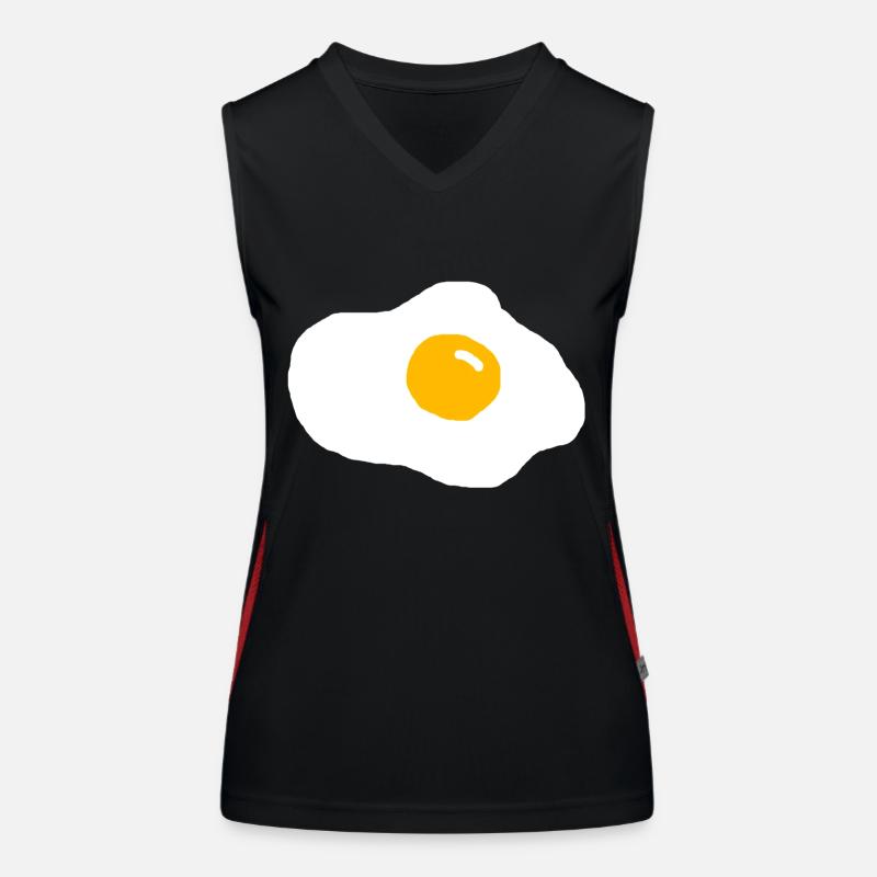 fried egg Women's Functional Contrast Tank Top