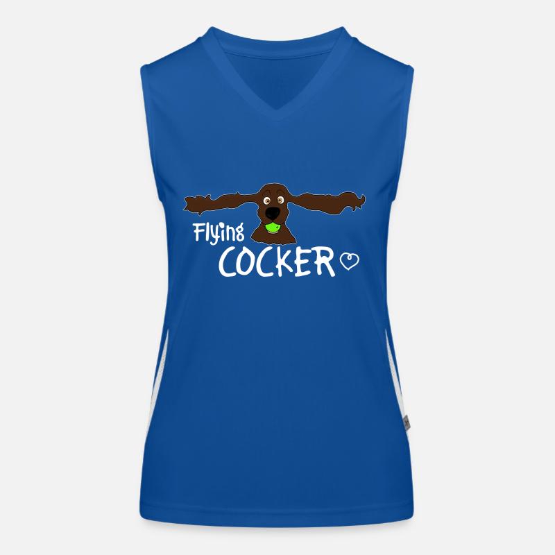 Cocker Spaniel Funktionelles Kontrast-Tank Top für Frauen