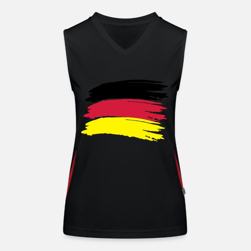 Deutschland Flagge Funktionelles Kontrast-Tank Top für Frauen