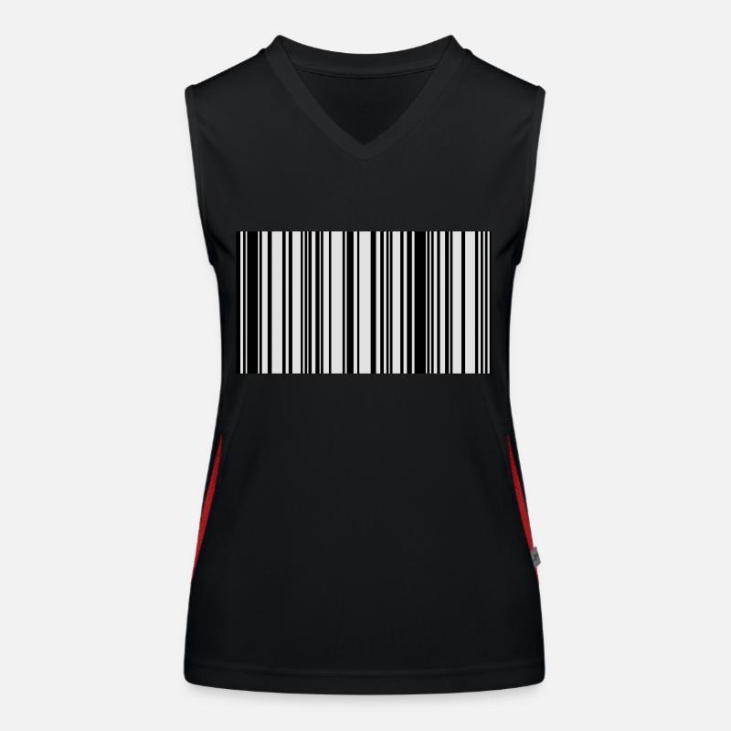 code barre Débardeur respirant contrasté Femme