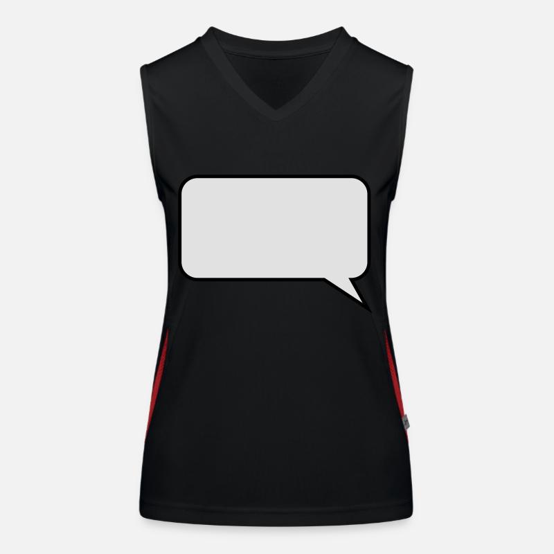 Sprechblase // Comic // Spruch machen // Aussage Funktionelles Kontrast-Tank Top für Frauen