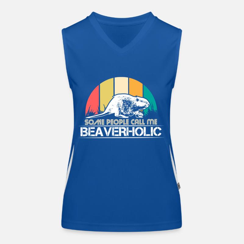 Biber Tier Geschenkidee Funktionelles Kontrast-Tank Top für Frauen