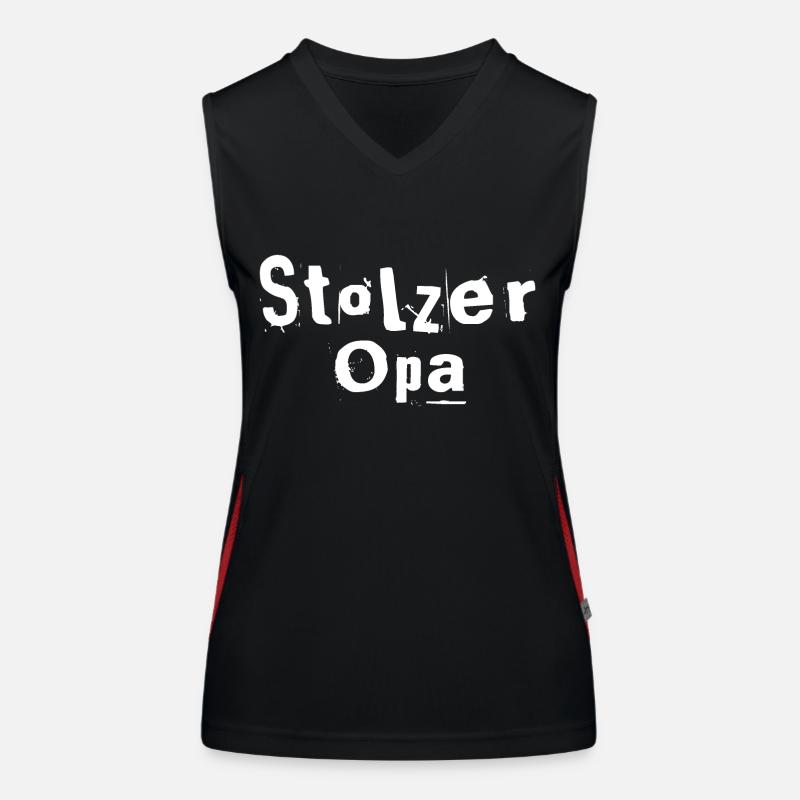 Stolzer Opa Funktionelles Kontrast-Tank Top für Frauen