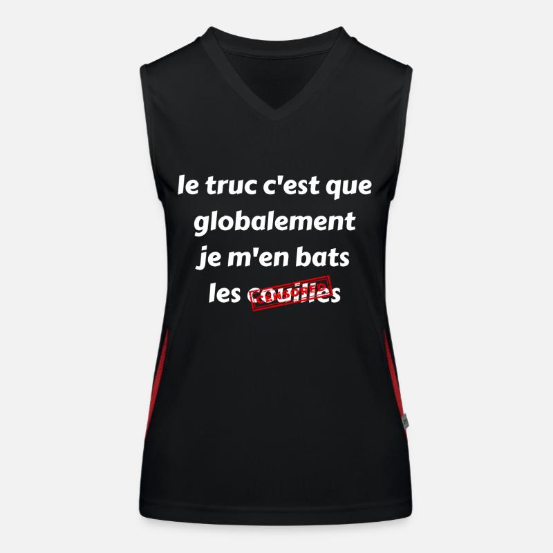 Le truc c'est que globalement je m'en bas les Débardeur respirant contrasté Femme