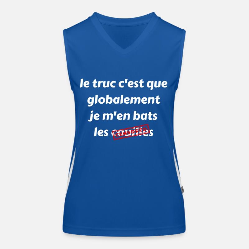 Le truc c'est que globalement je m'en bas les Débardeur respirant contrasté Femme